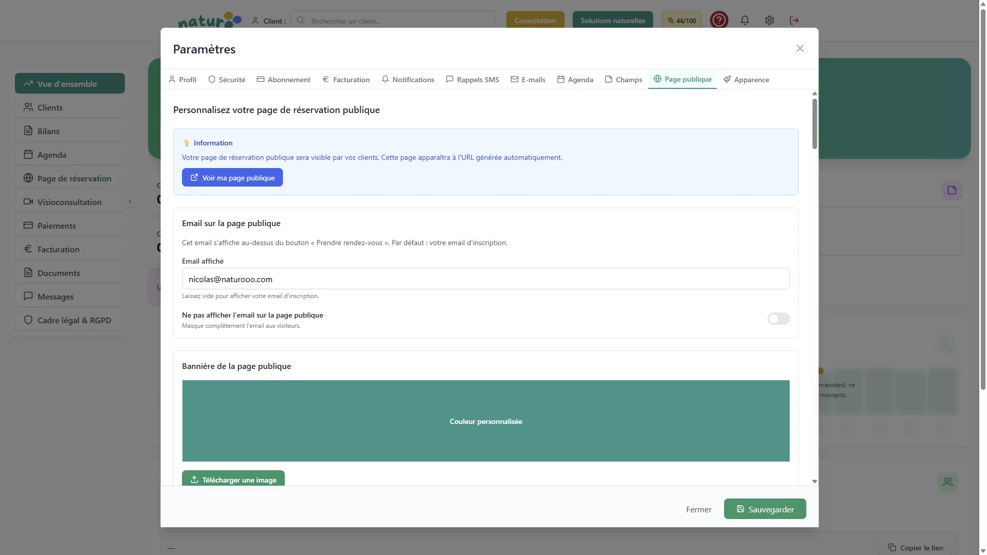 Page publique Naturooo - SEO vitrine naturopathe Page publique Naturooo - SEO vitrine naturopathe